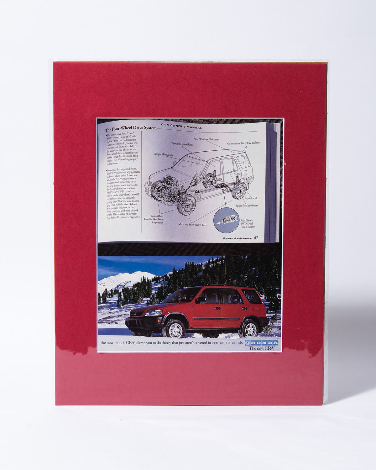 Honda CRV "Allows you to do things" original vintage mated magazine advertisement