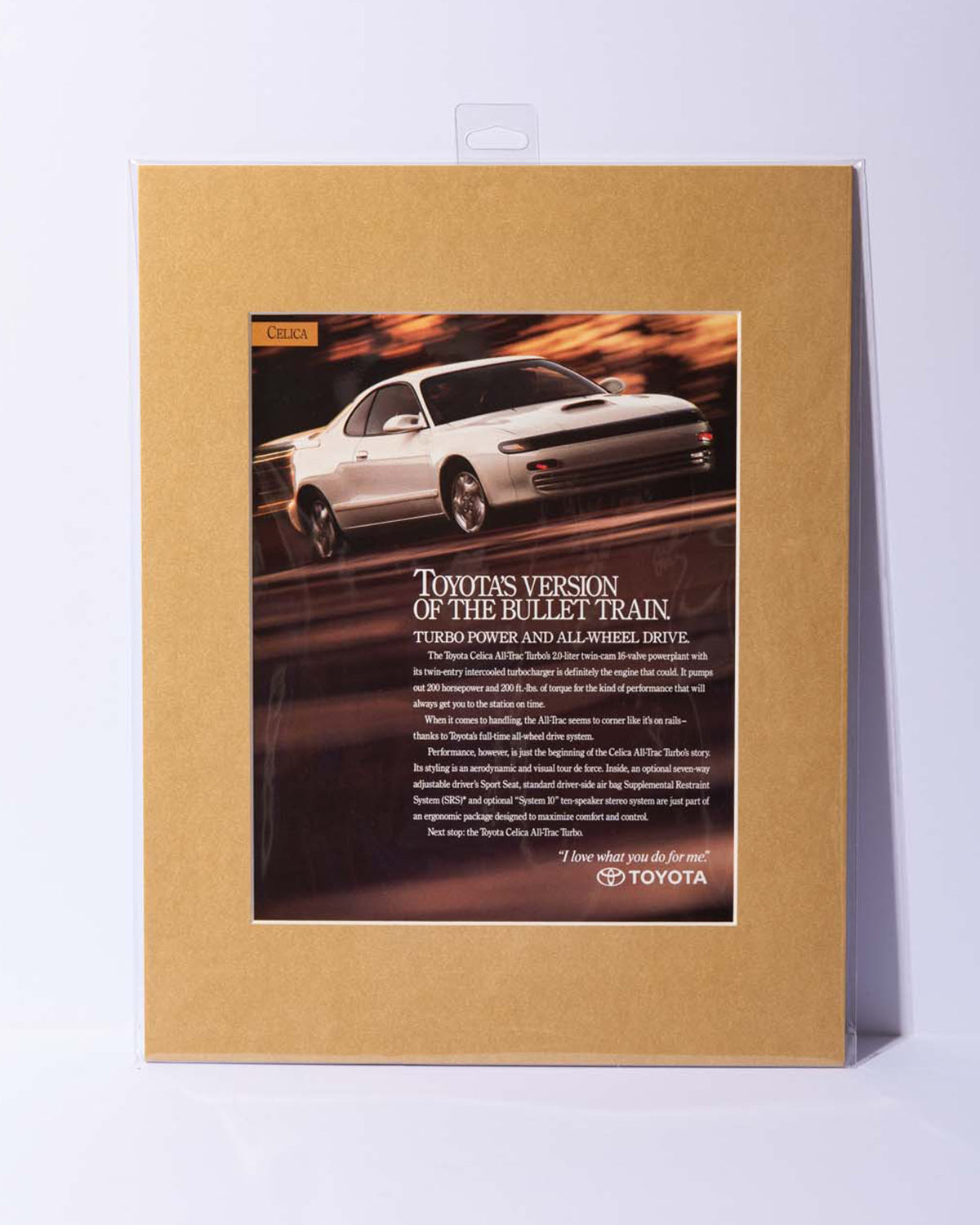 Toyota Celica All-Trac Turbo original vintage mated advertisement ST185