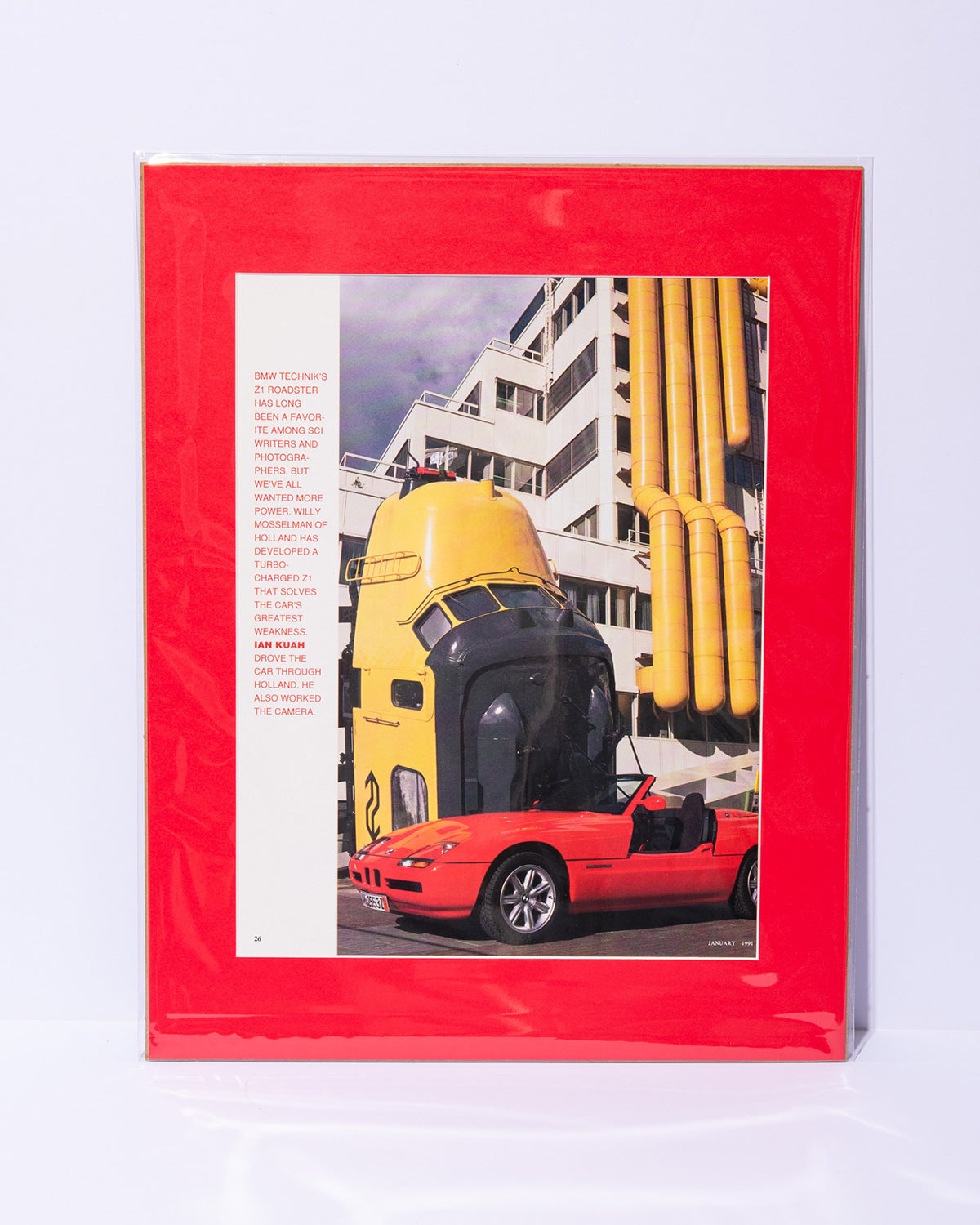 Mosselman Turbo BMW Z1 original vintage mated magazine image