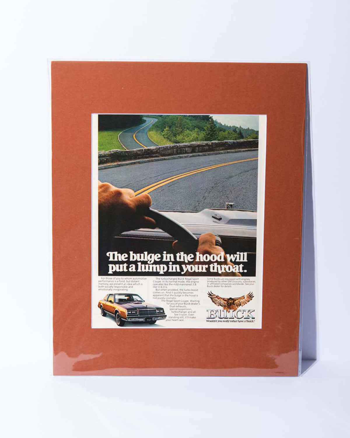 Buick Sport Coupe turbo original vintage magazine ad "The bulge..."