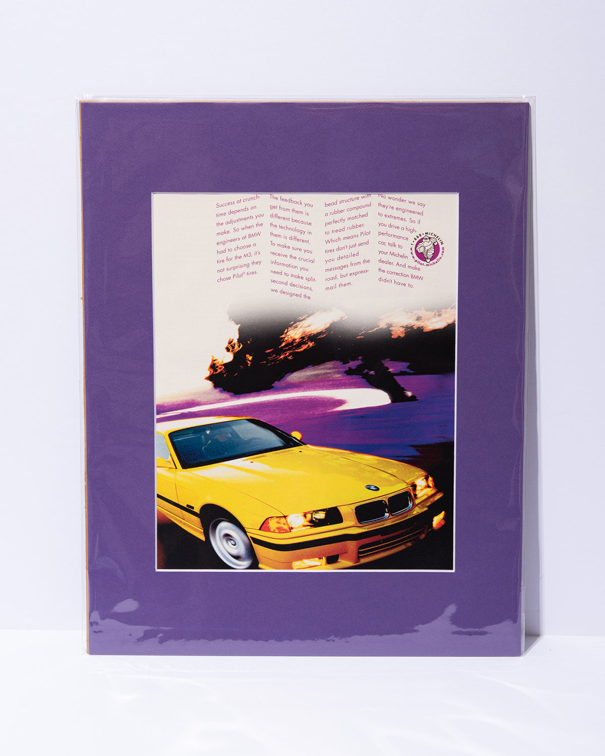 E36 BMW M3 "Success at crunch-time..." original vintage mated advertisement