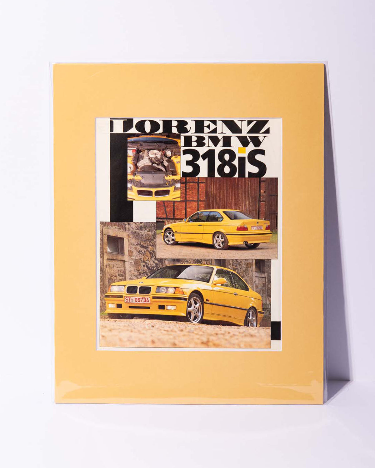 BMW E36 318iS Lorenz original vintage mated magazine image