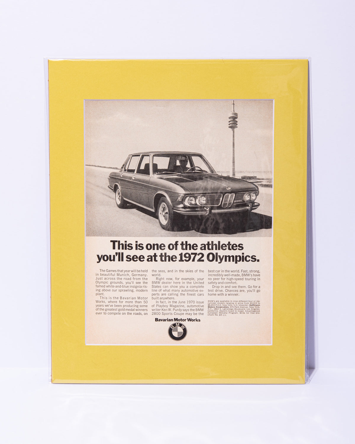 E3 BMW 1972 Munich Olympics advertisement
