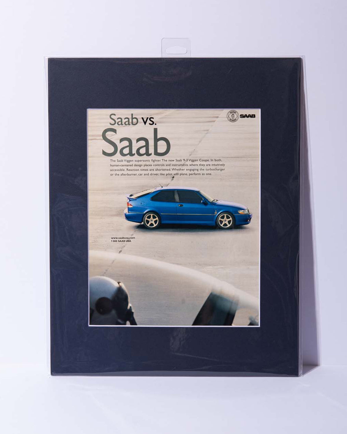 Saab 9-3 Viggen "Saab vs Saab" original vintage mated magazine ad