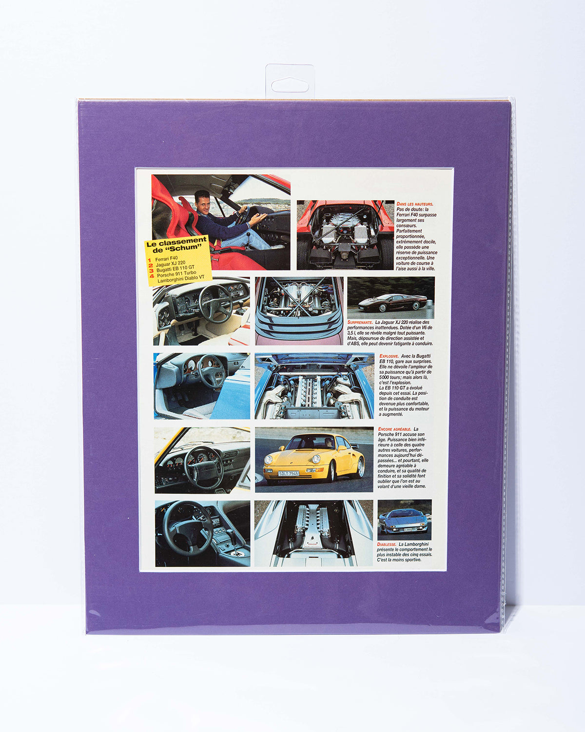 Michael Schumacher with F40, XJ220, EB110, 911 Turbo S, Diablo VT