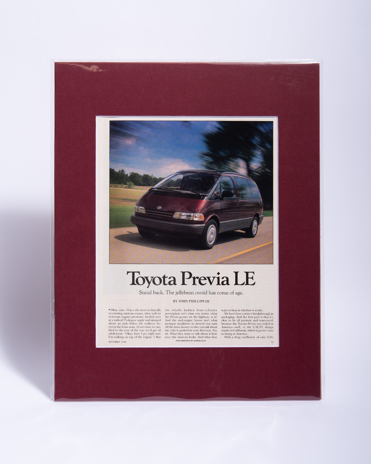 Toyota Previa LE original vintage mated article page