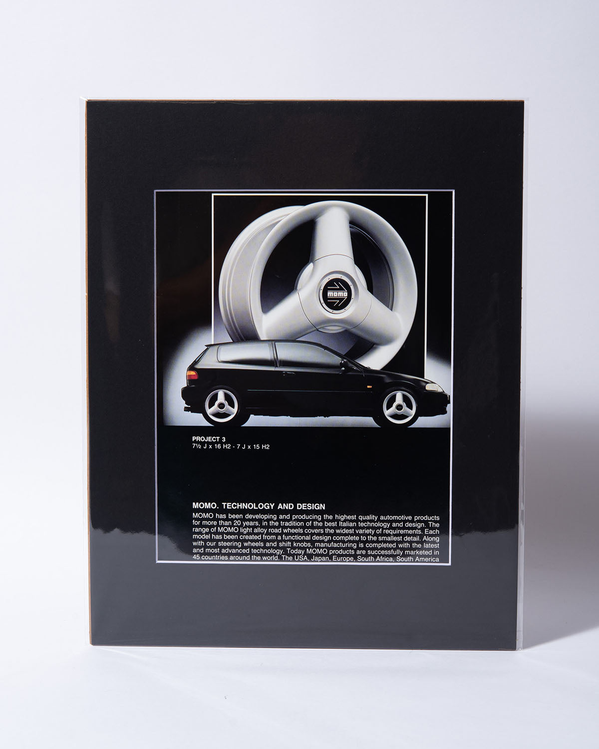 MOMO Project 3 wheels + Honda Civic Si EG - original vintage mated ad