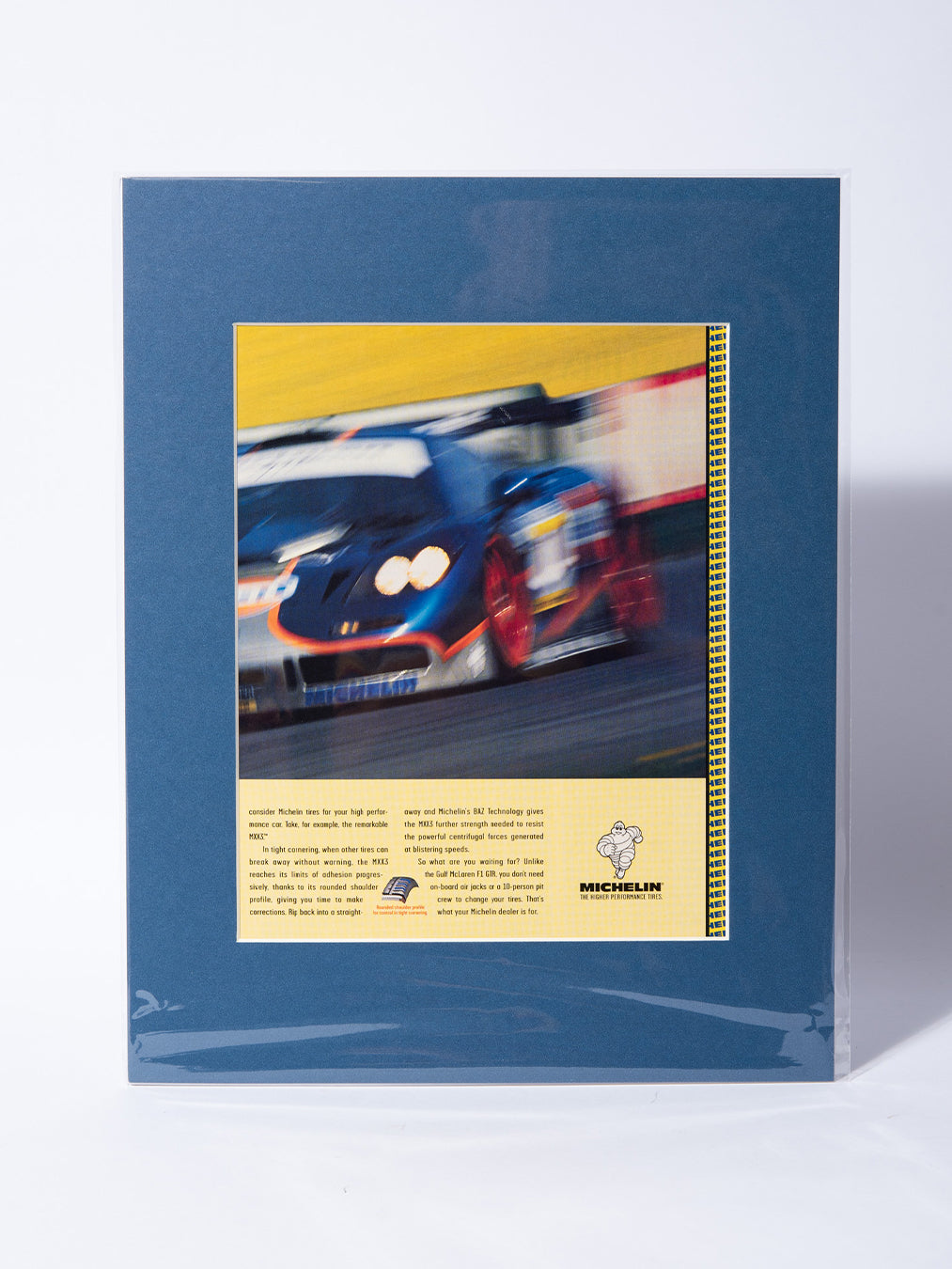 Michelin + Gulf McLaren F1 GTR original vintage mated ad