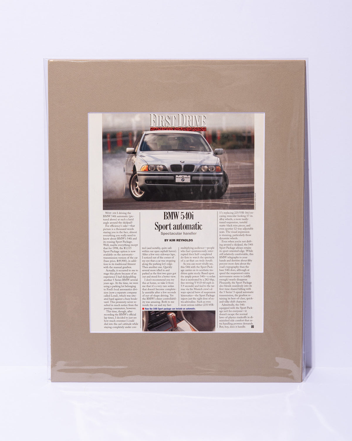 E39 BMW 540i Sport Automatic First Drive original mated magazine article