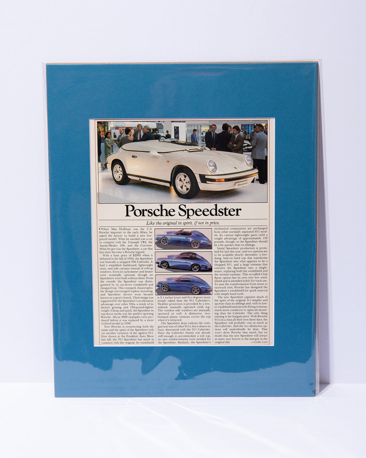 Porsche Speedster concept image and article - original vintage mated