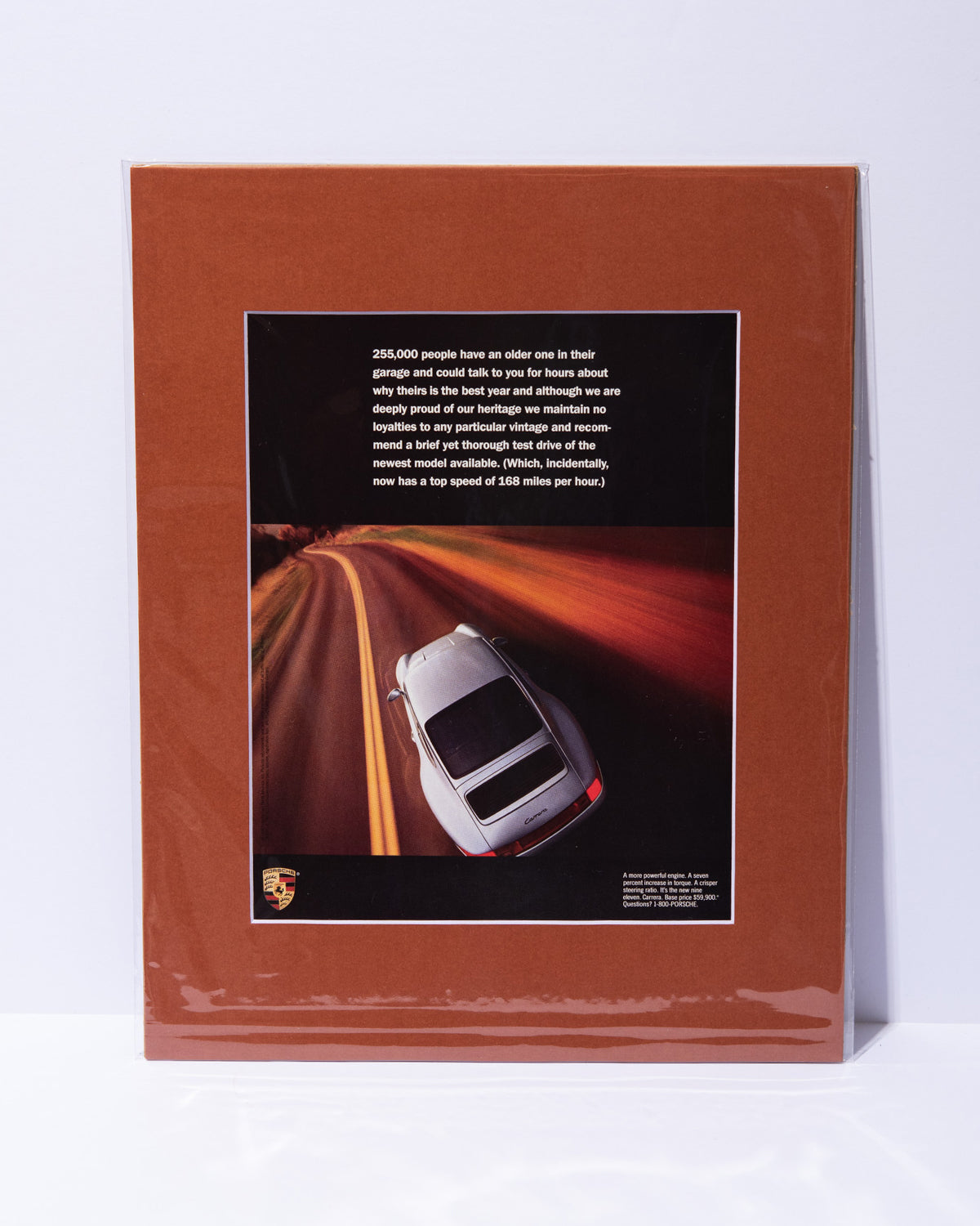 Porsche 911 993 Carrera "255,000 people have an older one..." original vintage mated ad