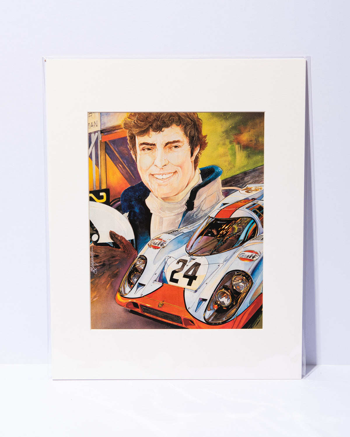 #24 Porsche 917 Gulf art piece with Brian Redman