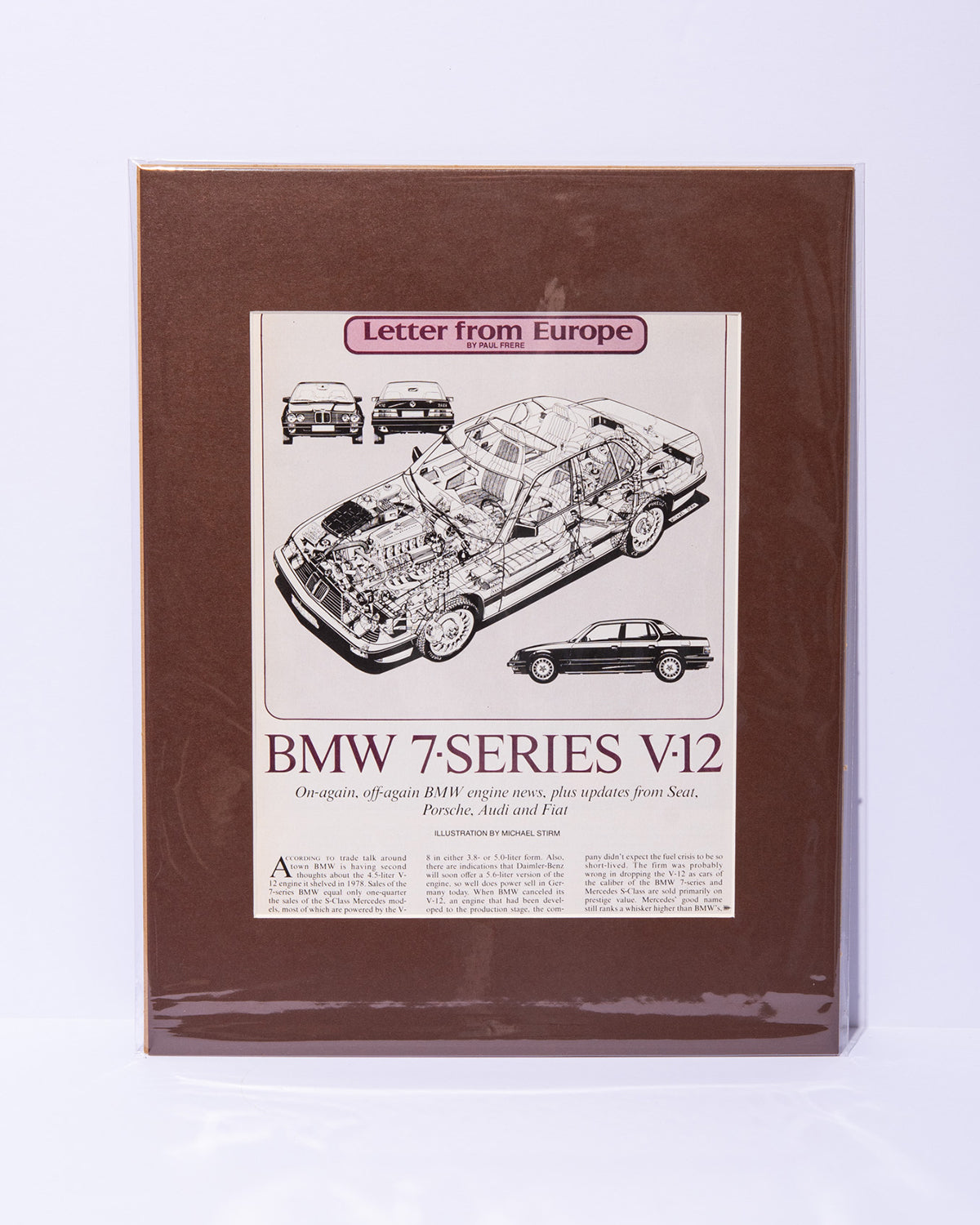 BMW 7-Series V12 original vintage mated Road & Track article