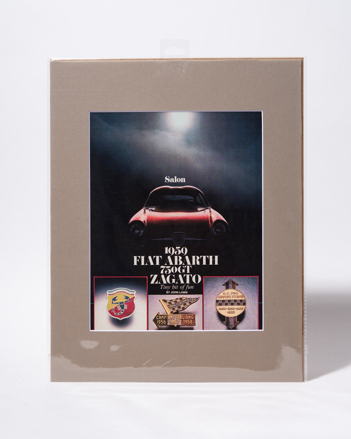 1959 Fiat Abarth 750GT Zagato - original vintage mated magazine image