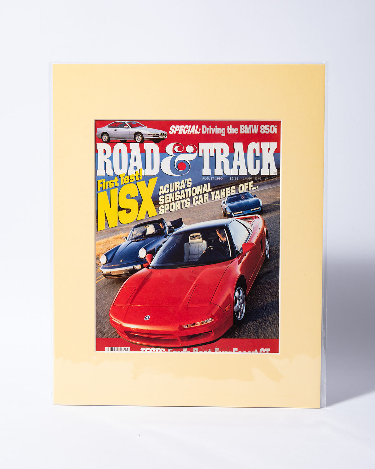 Acura NSX NA1 Road & Track First Test original vintage magazine mated cover