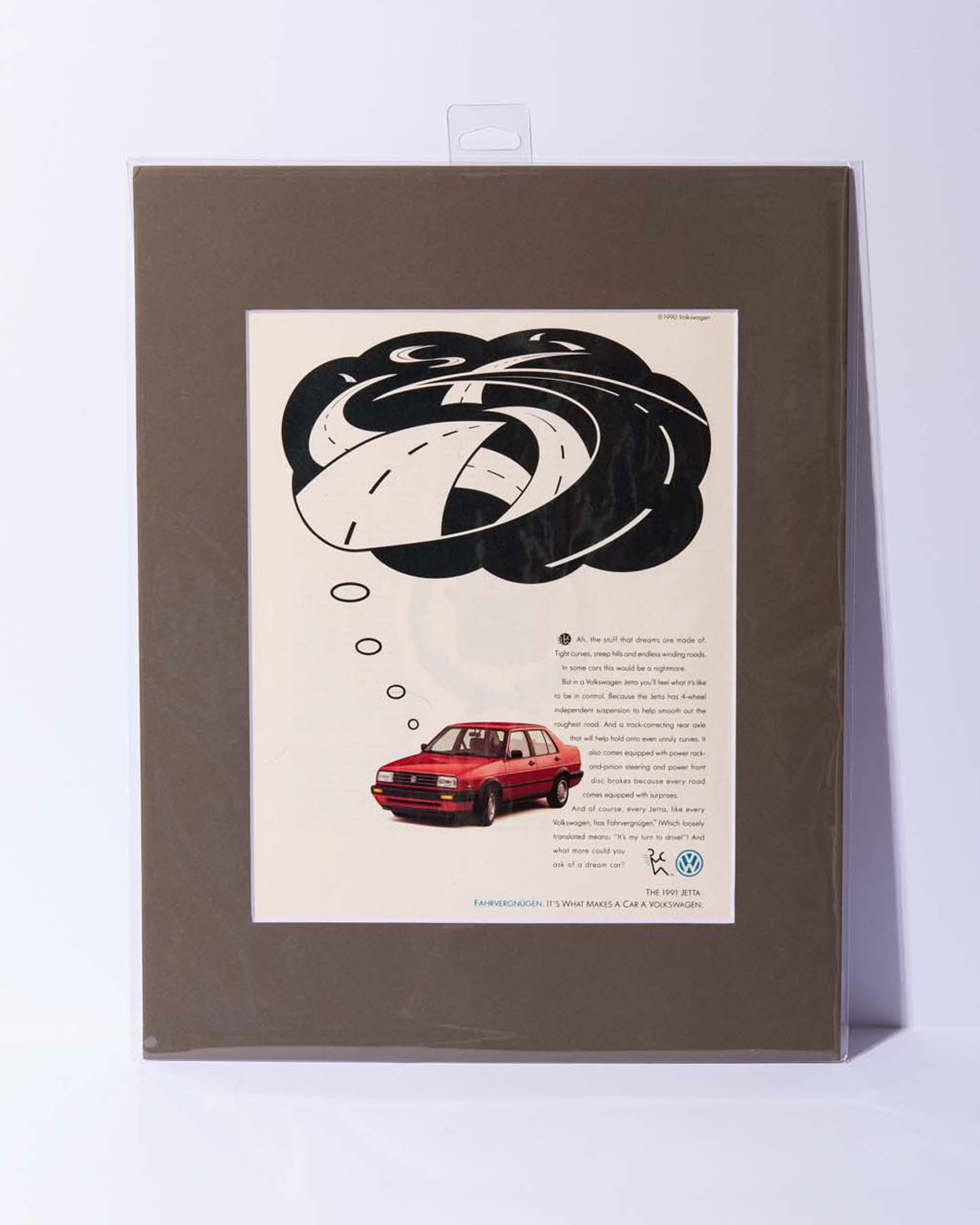 1991 VW Jetta MK2 "Ah, the stuff that dreams are made of" original vintage mated magazine ad