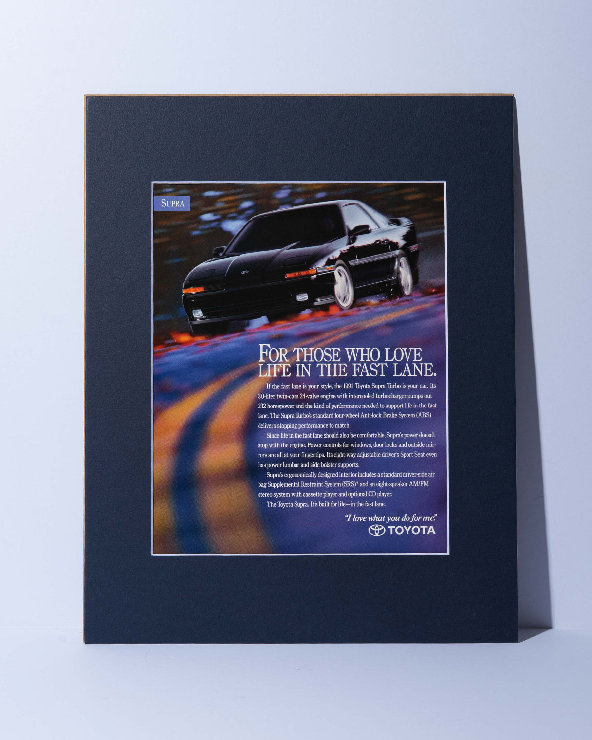 Mk3 Toyota Supra Turbo original vintage mated ad