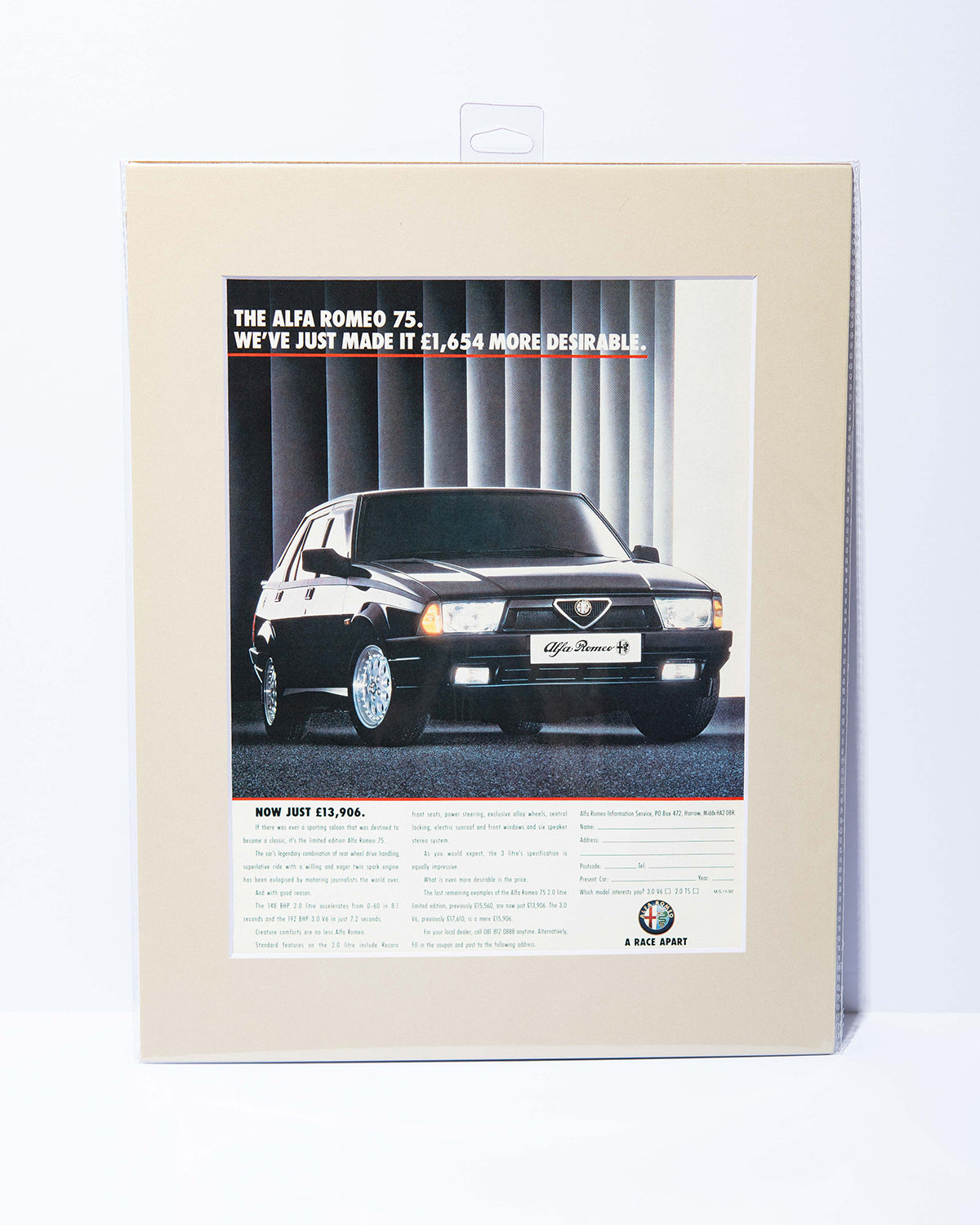 Alfa Romeo 75 Original British vintage magazine ad