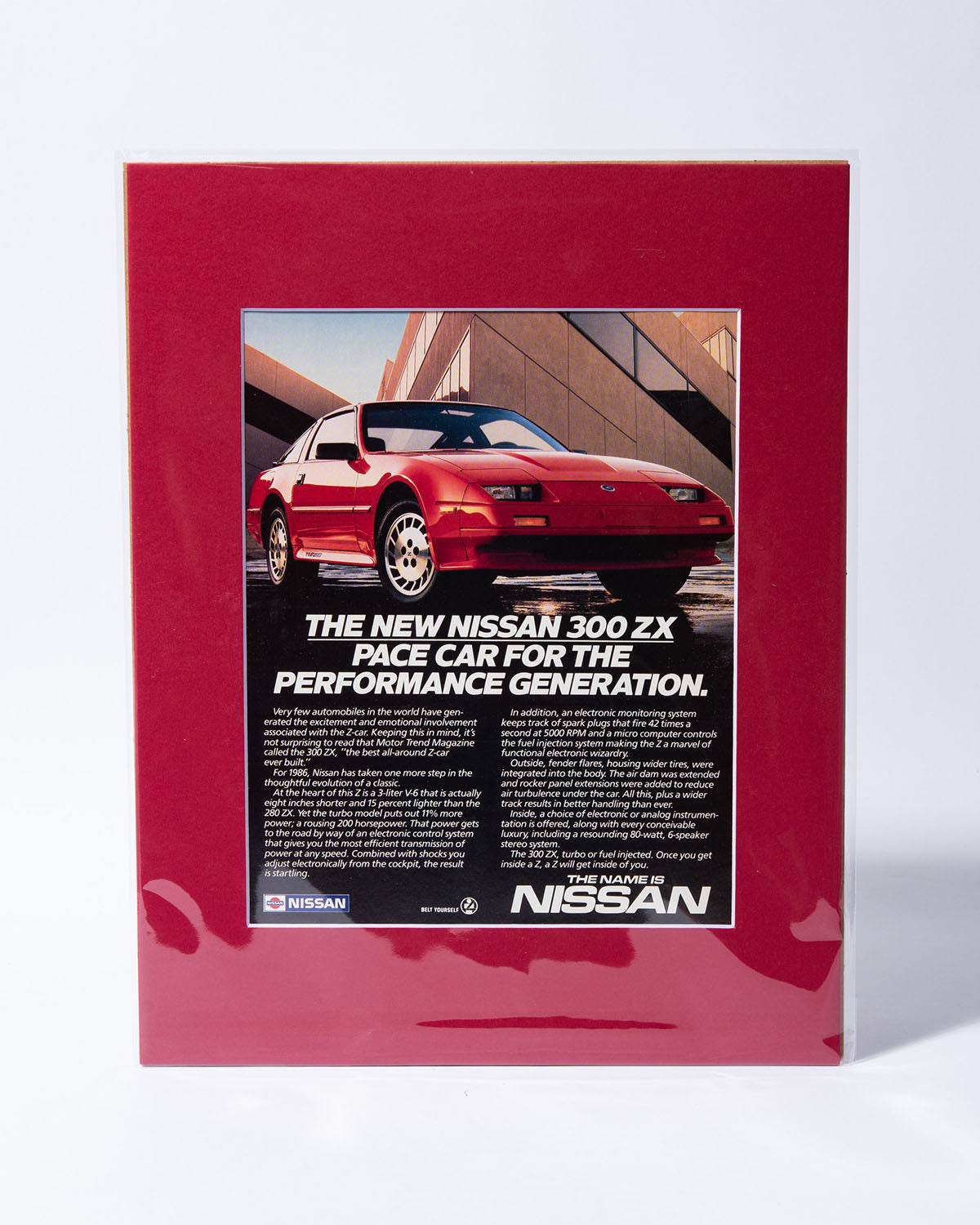 Z31 Nissan 300ZX "Pace car for..." original vintage ad