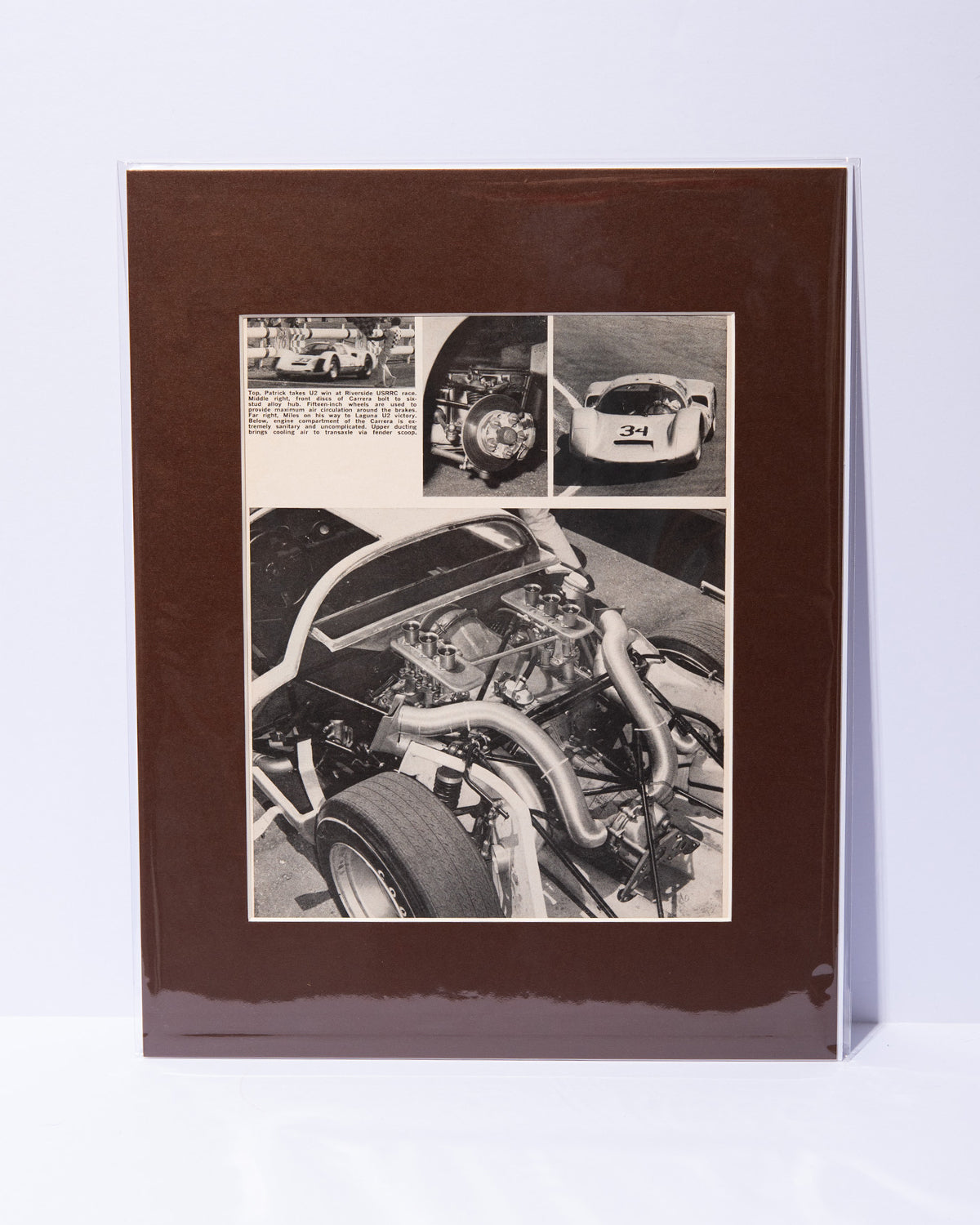 Porsche 906 Carrera 6 original mated magazine article page