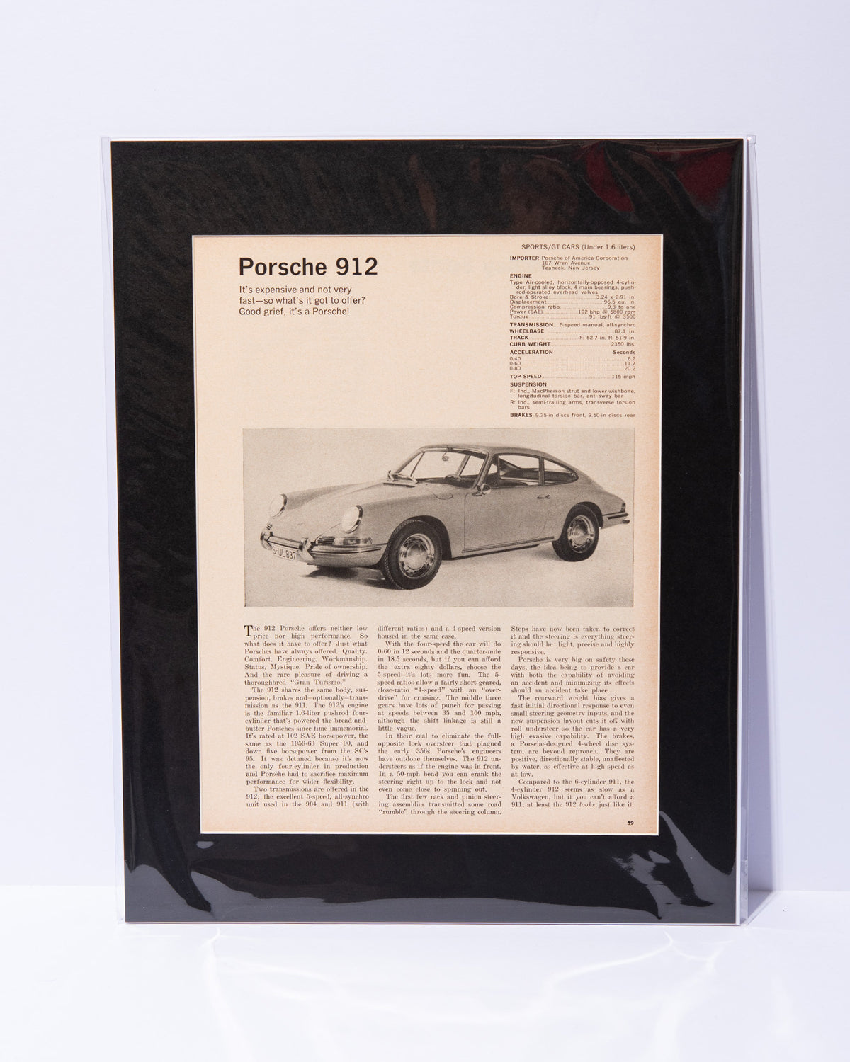 1966 Porsche 912 original vintage mated preview article