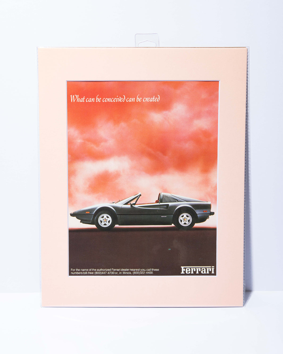Ferrari 308 GTS "What can be conceived can be created" vintage ad