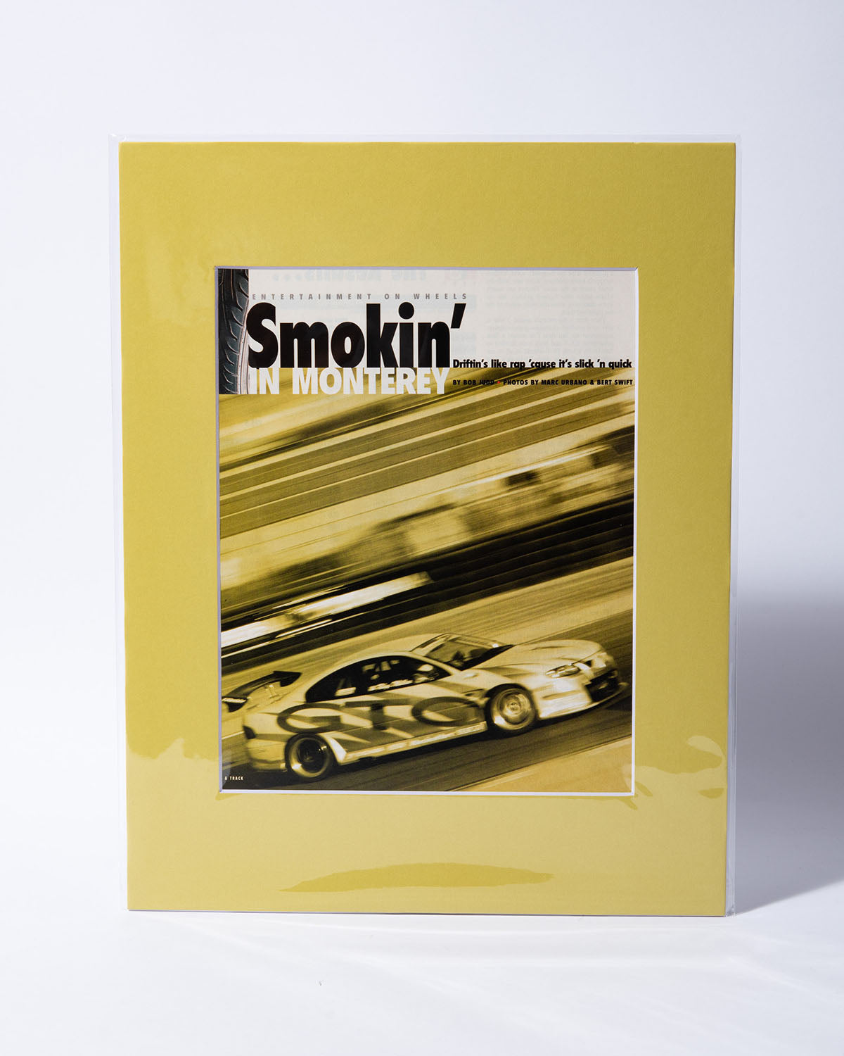 Rhys Millen Racing Pontiac GTO Formula Drift car - original vintage mated magazine image