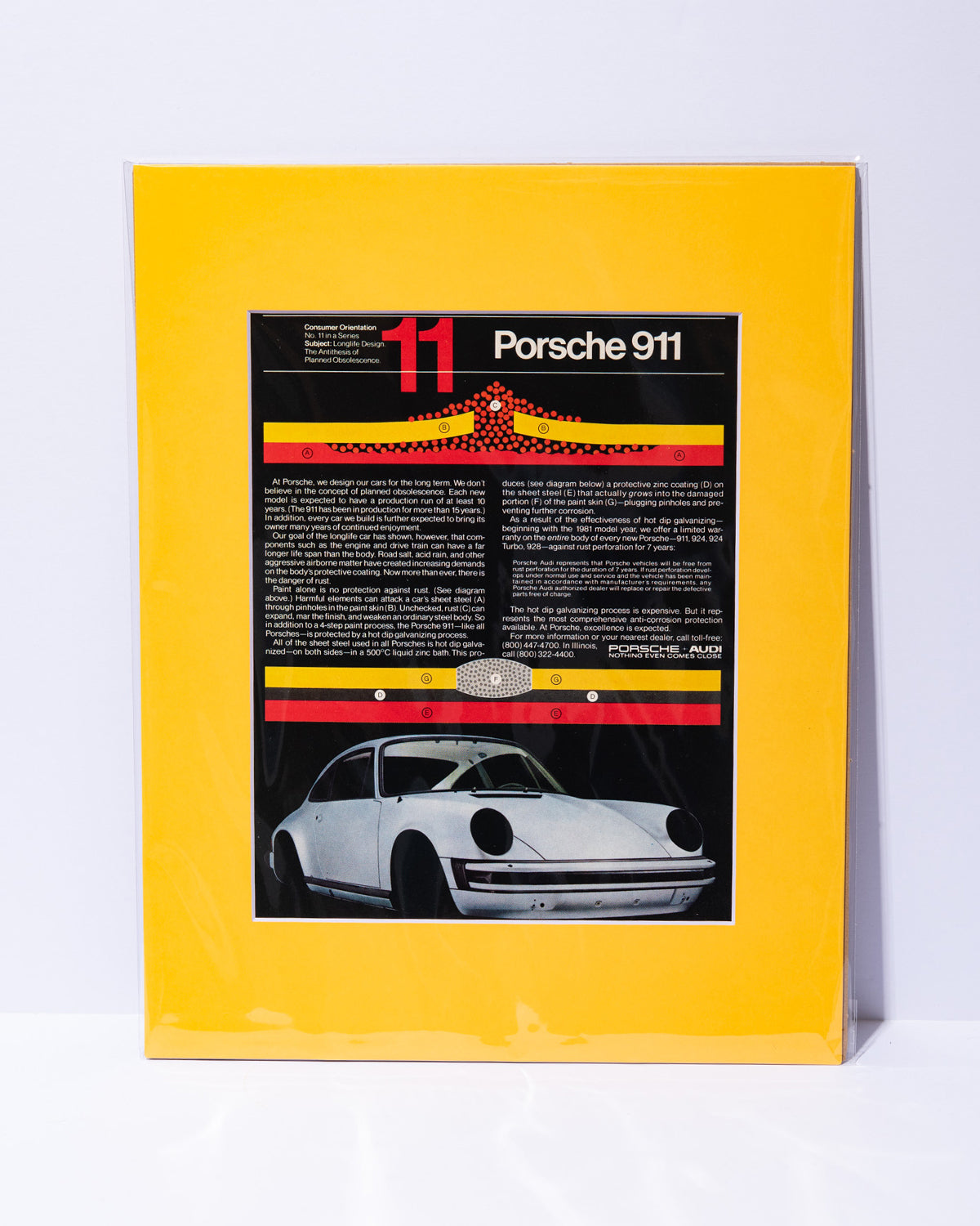 Porsche 911 G-body #11 - original vintage mated advertisement