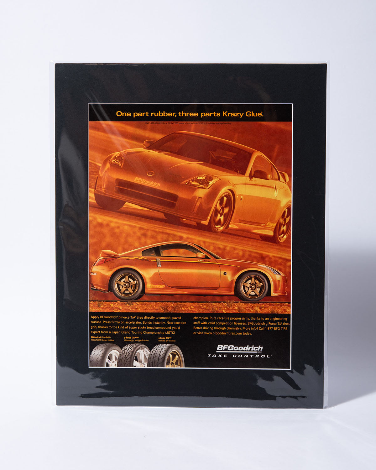 Nissan 350Z Nismo + BFGoodrich "Krazy Glue" original vintage mated ad
