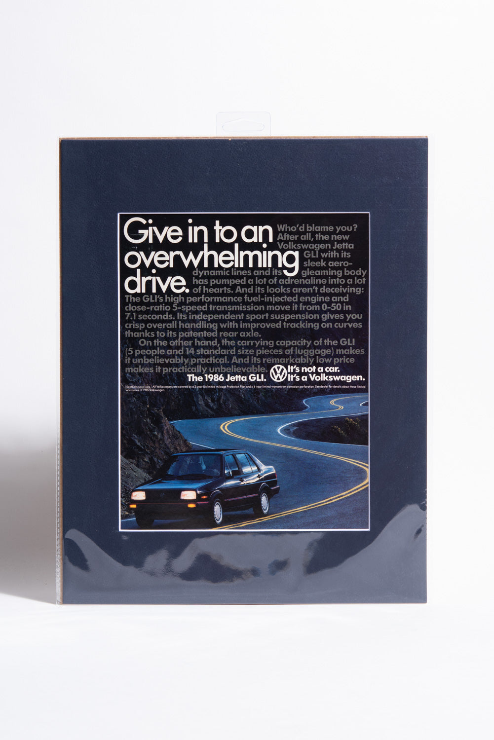 "Give in to an overwhelming drive" VW MK2 Jetta GLI advert