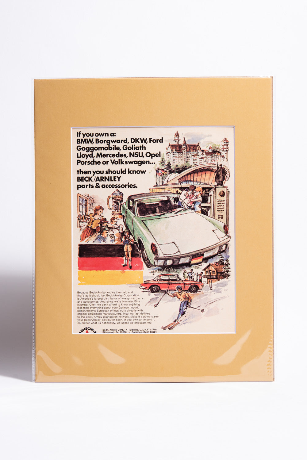 "If you own a..." Beck/Arnley Porsche advert
