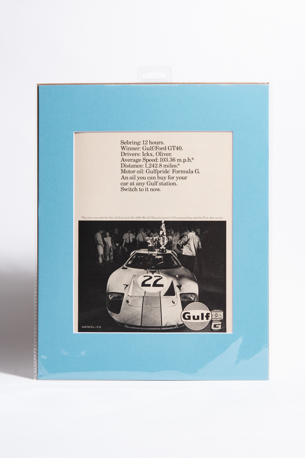 "Switch to it now" Ford/Gulf Oil advert