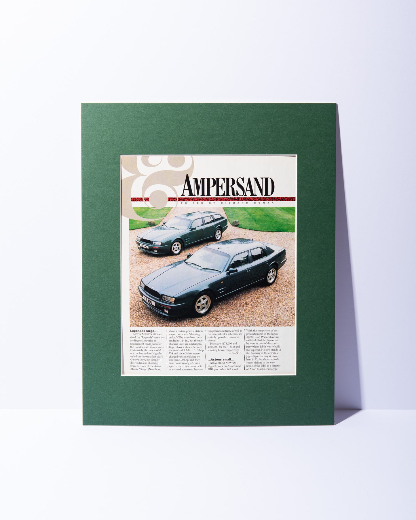 Aston Martin Virage Estate and Sedan Article