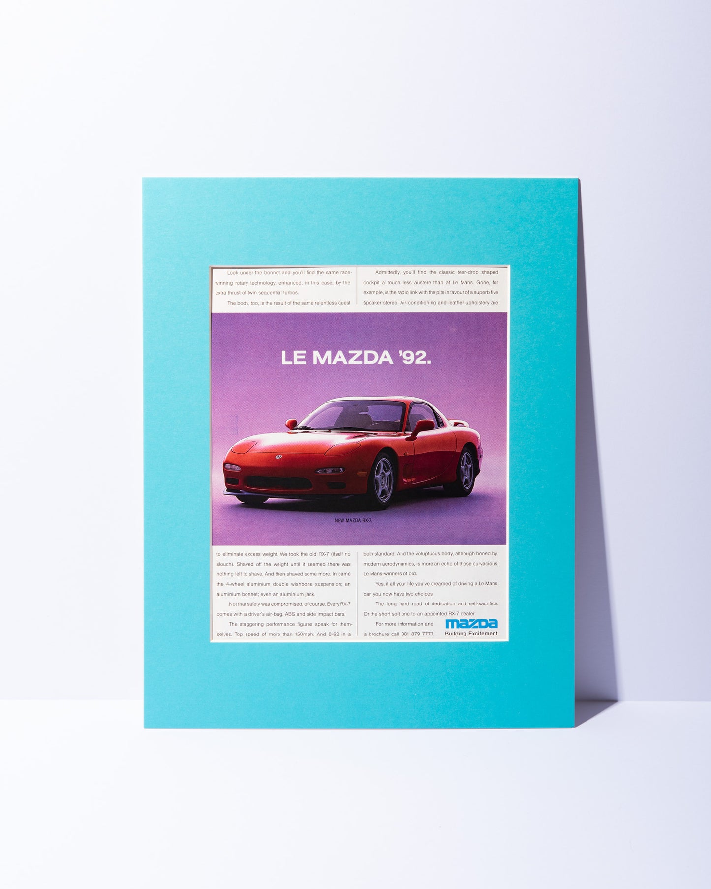 "Le Mazda '92" Mazda RX-7 Advert