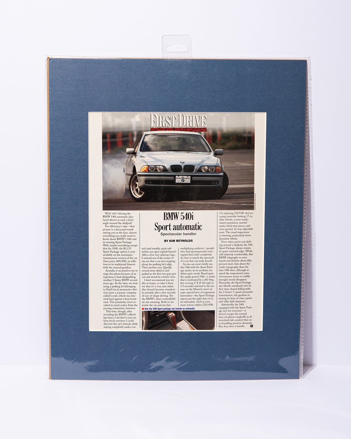 BMW E39 540i vintage Road & Track mated article