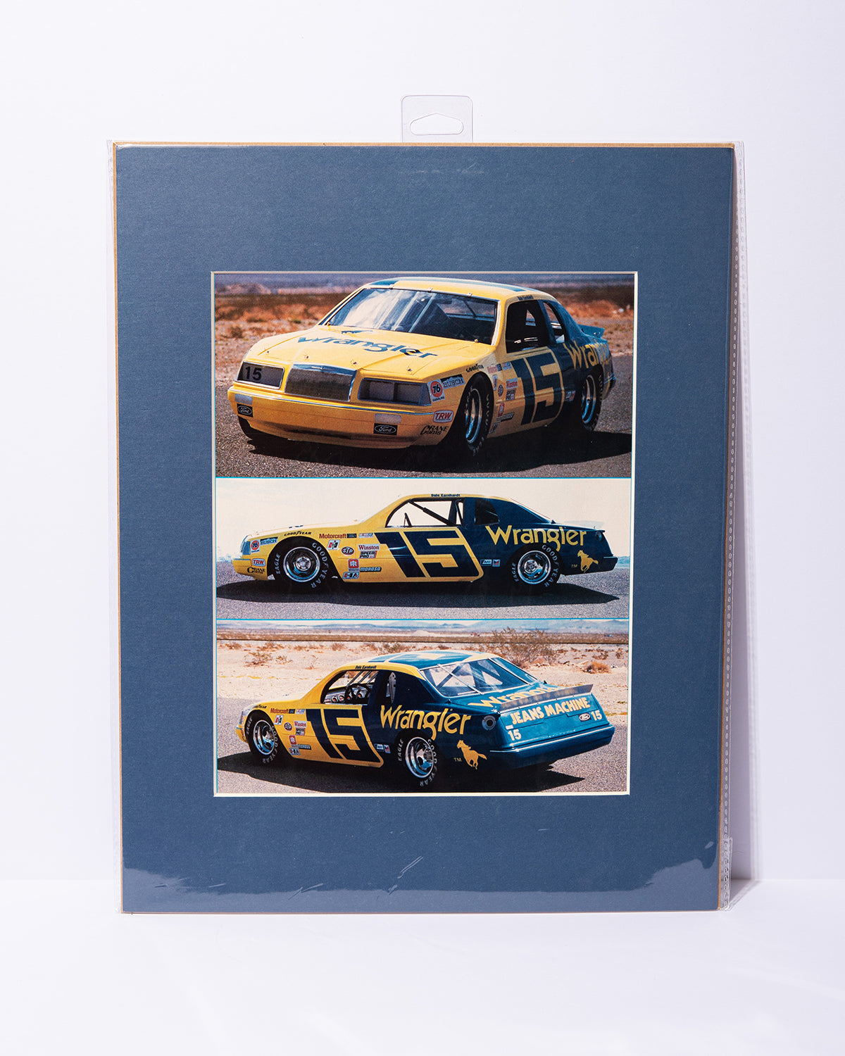 Dale Earnhardt Wrangler Ford Thunderbird Aerobird Nascar vintage ad