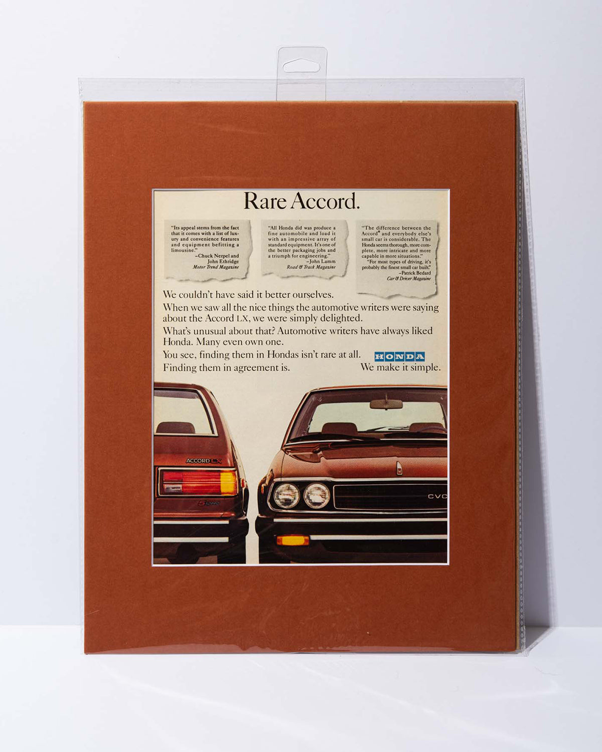 "Rare Accord" 1979 Honda Accord LX advertisement