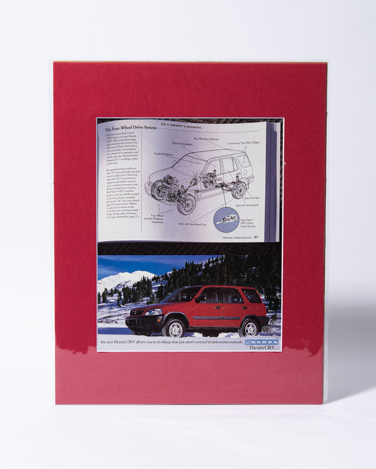 Honda CRV "Allows you to do things" original vintage mated magazine advertisement