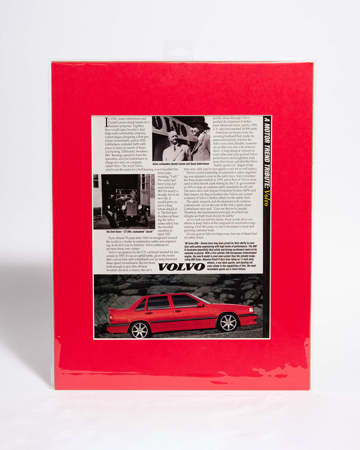 1996 Volvo 850 R original vintage mated ad