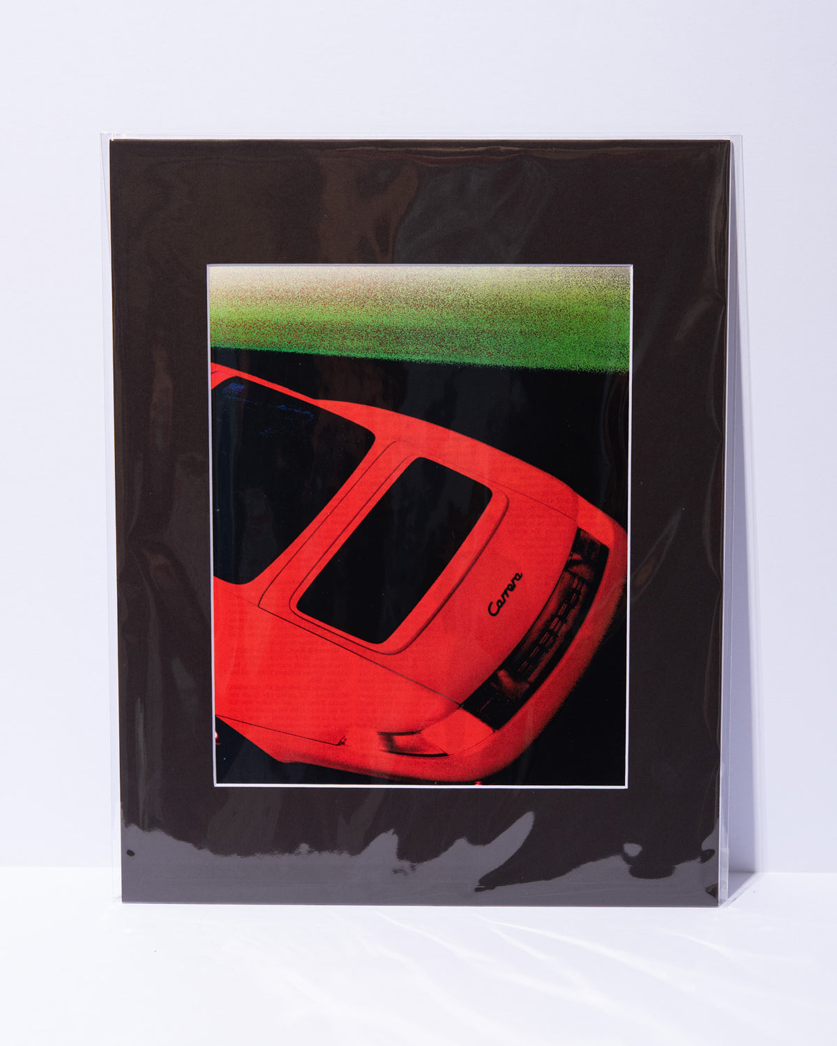 Red 993 Porsche 911 Carrera mated original vintage advertisement