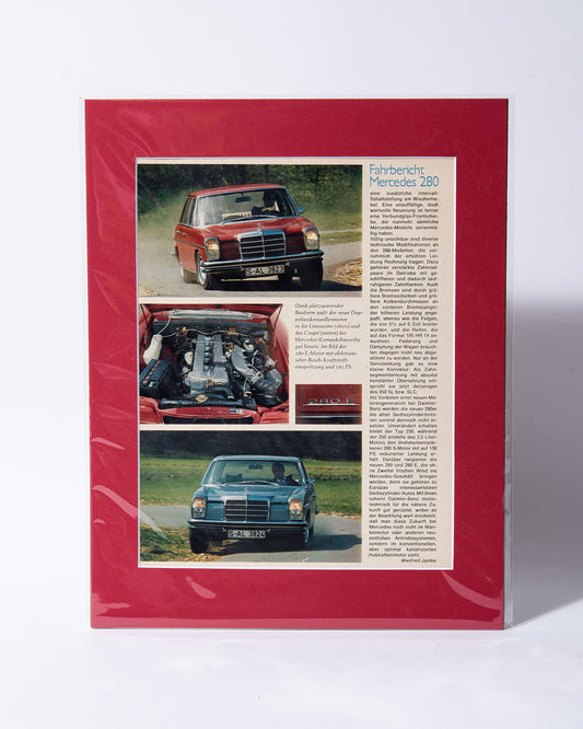 W114 Mercedes Benz 280 original vintage GERMAN article page