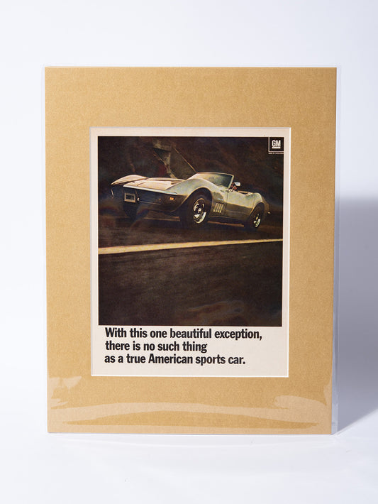 C3 Corvette "With this one beautiful exception..." original vintage mated ad