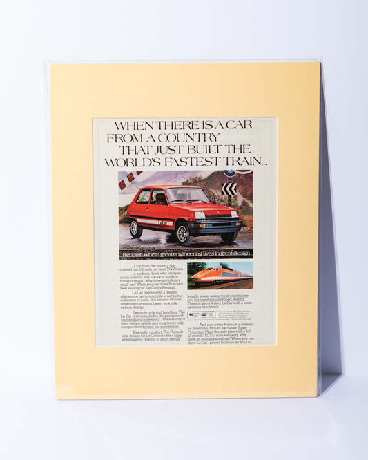 Renault Le Car (5) "When there is a car from..." original vintage mated magazine ad