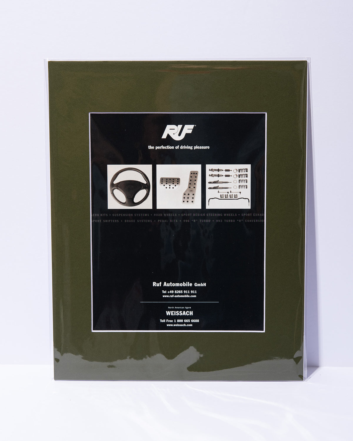 RUF "the perfection of driving pleasure" original vintage mated advertisement