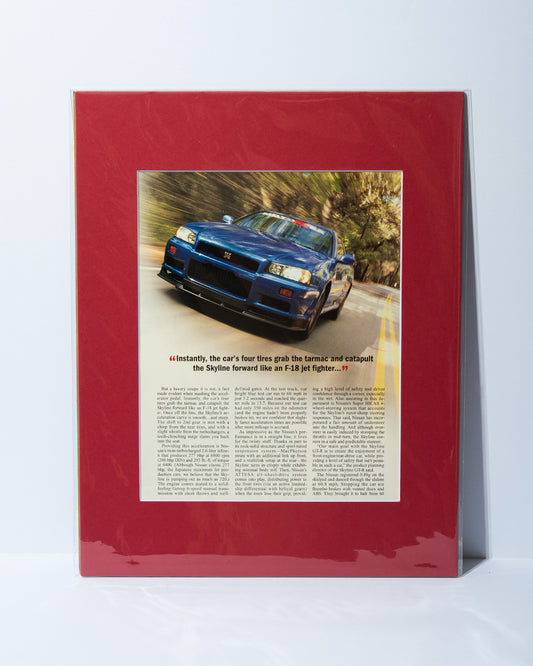 Motorex Nissan Skyline R34 GTR original vintage mated article