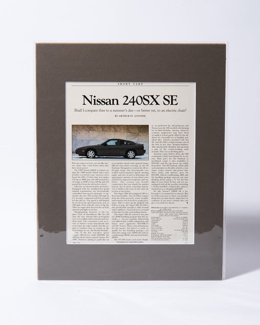 S13 Nissan 240SX SE "Shall I compare..." original vintage mated article