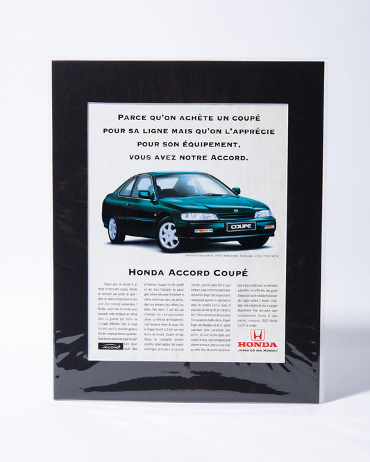 CD7 Honda Accord ES Coupe "Parce Qu'on..." original vintage FRENCH ad