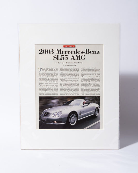 R230 Mercedes Benz SL55 AMG - Preview - original vintage mated article