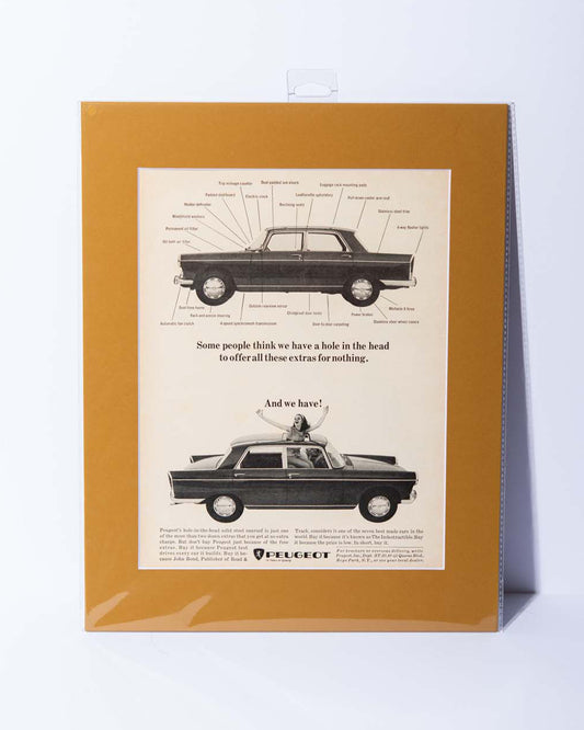 Peugeot 404  "Some people think..." original mated vintage ad