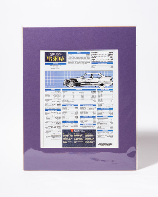 1997 BMW E36 M3 Sedan Road & Track road test results - original vintage mated